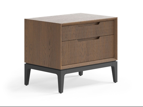 Мебель Тумба прикроватная Velvet 2 ящика. Цвет Дуб туманный матовый. Материал Массив дуба матовый. Коллекция Тумба прикроватная Velvet 2 ящика. Картинка.