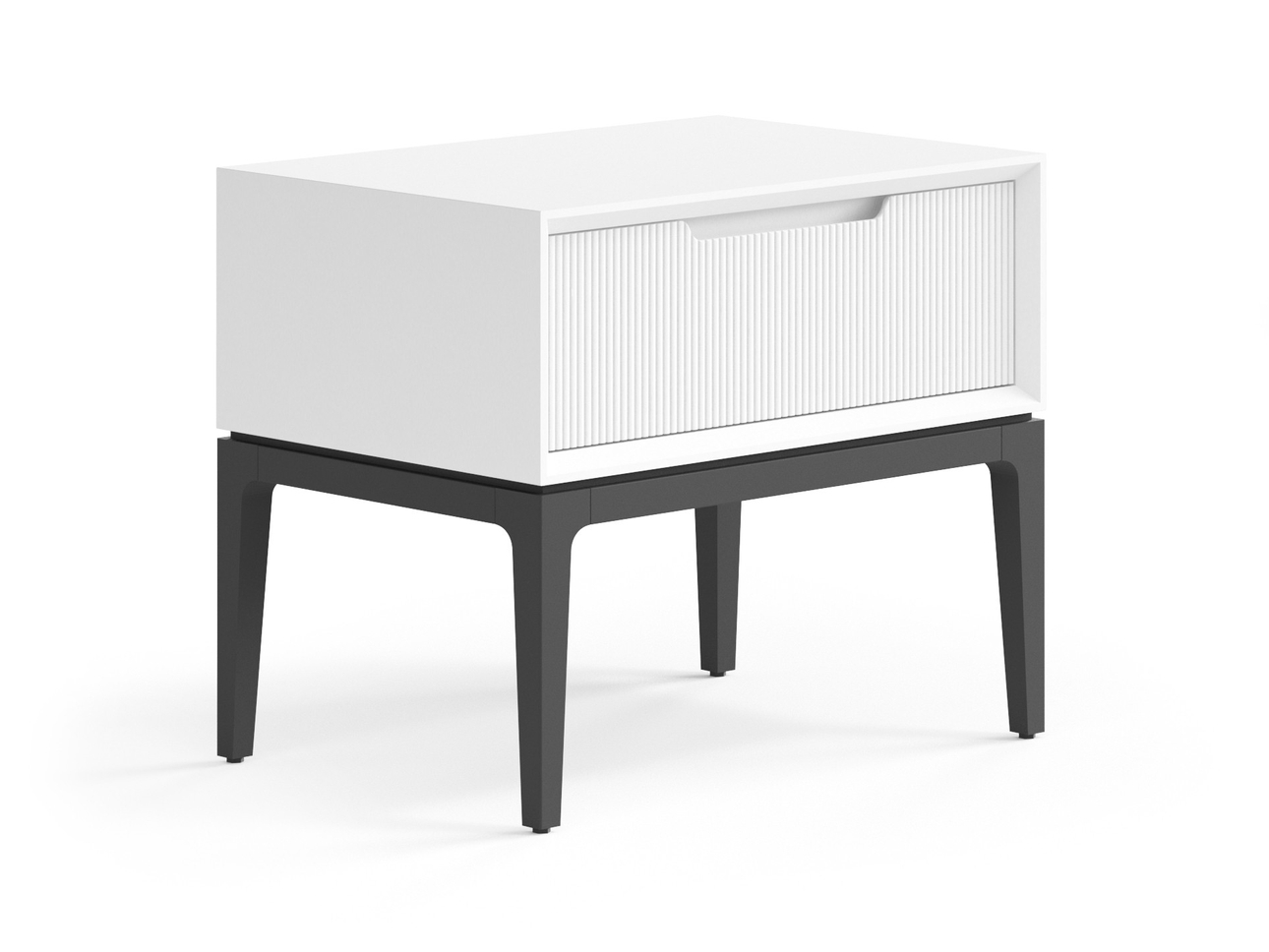 Тумба прикроватная Velvet 1 ящик Матовый светло-серый