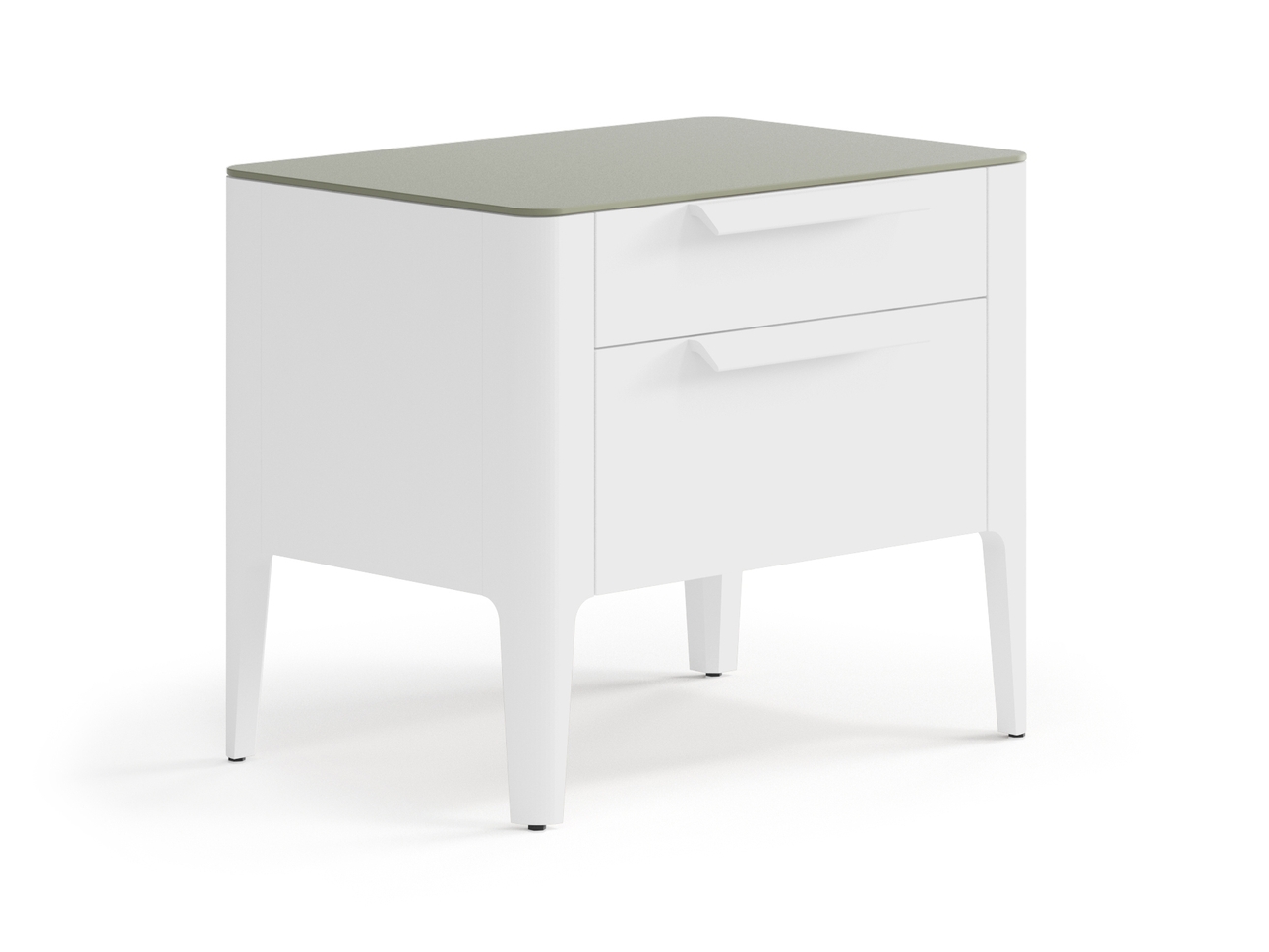 Тумба прикроватная Piega 2 ящика Матовый белоснежный