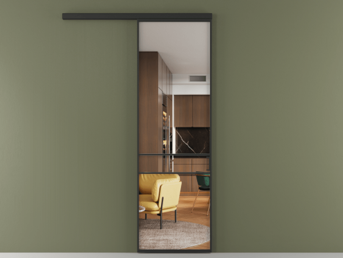 Перегородка Formato вдоль стены одностворчатая #VENDORCODE# #FURNISH# #GLASS# Цена #PRICE#  | Volhovec