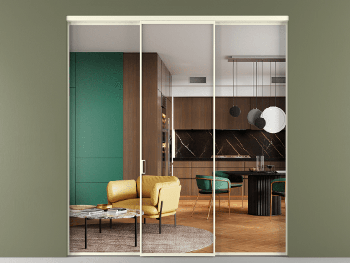 Перегородка Formato внутри проема трёхстворчатая #VENDORCODE# #FURNISH# #GLASS# Цена #PRICE# #CURRENCY# | Volhovec