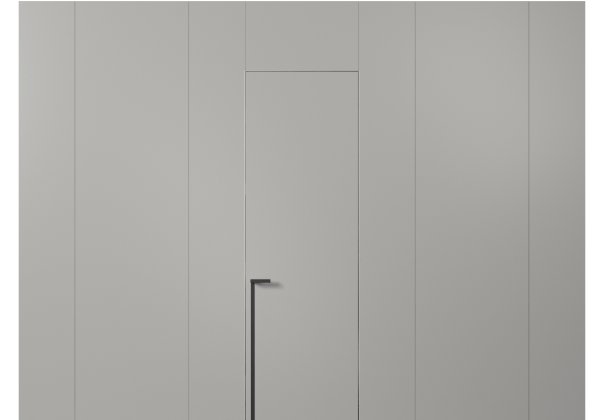 Панели для отделки стен Стеновая панель в эмали Матовый нейтральный серый. Цвет Матовый нейтральный серый. Материал Гладкая эмаль. Коллекция Эмаль. Картинка.