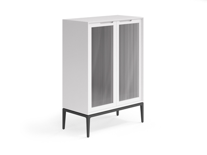 Мебель Витрина Velvet. Цвет Матовый пудровый белый. Материал Гладкая эмаль. Коллекция Витрина Velvet. Картинка.