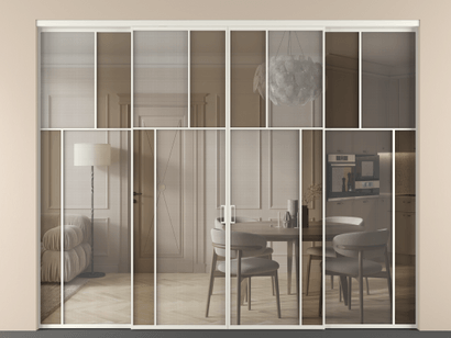 Алюминевая перегородка vnt4_4 БЕЛ. Цвет Алюминий Белый. Материал Алюминий. Коллекция Перегородка Mosaic внутри проёма четырёхстворчатая. Фото. Алюминевая перегородка vnt4_4 БЕЛ. Цвет Алюминий Белый. Материал Алюминий. Коллекция Перегородка Mosaic внутри проёма четырёхстворчатая. Картинка.