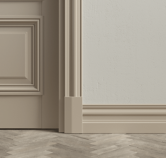 Плинтус Плинтус Высокий классический. Цвет Бук бисквитный. Коллекция Плинтус Высокий классический. Картинка.