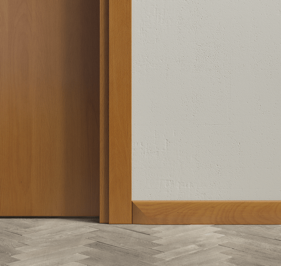 Плинтус Плинтус Универсальный 75 мм. Цвет Бук светлый с патиной. Коллекция Плинтус Универсальный 75 мм. Картинка.