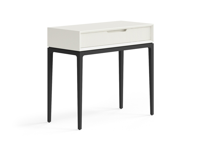 Мебель Консоль Velvet 1 ящик. Цвет Матовый молочно-белый. Материал Гладкая эмаль. Коллекция Консоль Velvet 1 ящик. Картинка.