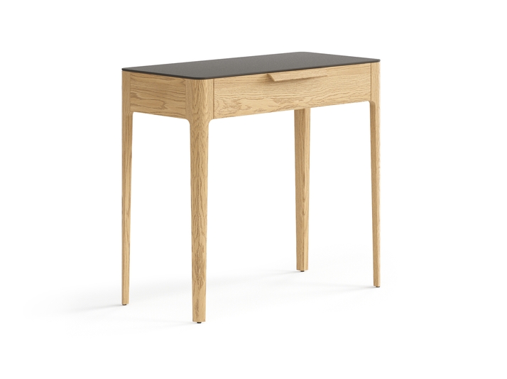 Мебель Консоль Piega 1 ящик. Цвет Дуб соломенный матовый. Материал Массив дуба матовый. Коллекция Консоль Piega 1 ящик. Картинка.