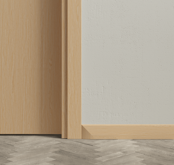 Плинтус Плинтус Универсальный 75 мм. Цвет Дуб молочный. Коллекция Плинтус Универсальный 75 мм. Картинка.