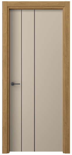 Дверь межкомнатная 4203 ПЭСБ. Цвет ПЭТ светло-бежевый. Материал ПЭТ. Коллекция Freedom. Картинка.