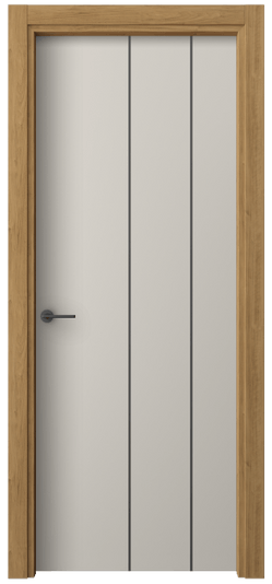 Дверь межкомнатная 4205 ПЭСС. Цвет ПЭТ светло-серый. Материал ПЭТ. Коллекция Freedom. Картинка.
