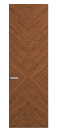 Дверь межкомнатная 0205 ОМДМР. Цвет Орех медный матовый. Материал Радиальный шпон Naturwood. Коллекция Rift. Картинка.