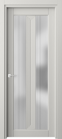 Дверь межкомнатная 6122 ДСР ДОЖДЬ. Цвет Дуб серая эмаль. Материал Массив дуба эмаль. Коллекция Ego. Картинка.