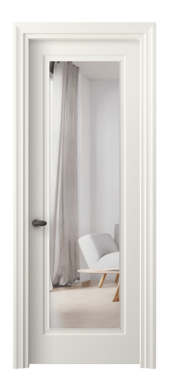 Дверь межкомнатная 8503 МЖМ ЗЕР. Цвет Матовый жемчужный. Материал Гладкая эмаль. Коллекция Эссе. Картинка.