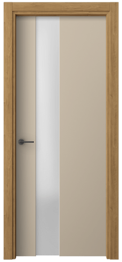 Дверь межкомнатная 4224 ПЭСБ САТ. Цвет ПЭТ светло-бежевый. Материал ПЭТ. Коллекция Freedom. Картинка.