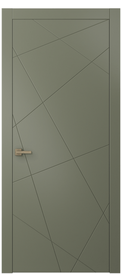 Дверь межкомнатная АКП 8048 МОТ Матовый оливковый тёмный. Цвет Матовый оливковый тёмный. Материал Гладкая эмаль. Коллекция Linea. Картинка.