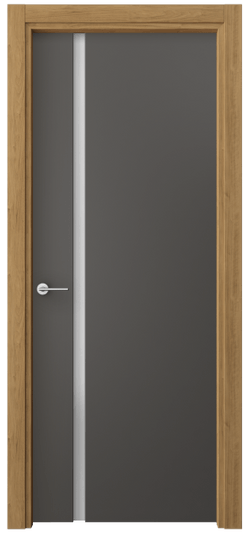 Дверь межкомнатная 4222 ПЭГФ САТ. Цвет ПЭТ графитовый. Материал ПЭТ. Коллекция Freedom. Картинка.