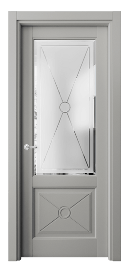 Межкомнатная дверь 6362 МНСР Сатинированное стекло с гравировкой и фацетом. Цвет Матовый нейтральный серый. Материал Гладкая эмаль. Коллекция Тоскана Литера. Фото. Дверь межкомнатная 6362 МНСР Сатинированное стекло с гравировкой и фацетом. Цвет Матовый нейтральный серый. Материал Гладкая эмаль. Коллекция Тоскана Литера. Картинка.