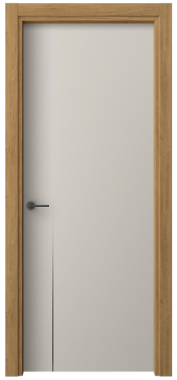 Дверь межкомнатная 4201 ПЭСС. Цвет ПЭТ светло-серый. Материал ПЭТ. Коллекция Freedom. Картинка.