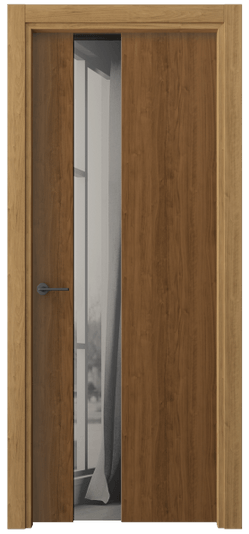 Дверь межкомнатная 4224 ЛОР ДВ ЗЕР СЕР. Цвет Лесной орех. Материал Ламинатин. Коллекция Freedom. Картинка.