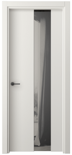 Дверь межкомнатная 4226 СТБЛ ДВ ЗЕР СЕР. Цвет Софт-тач белоснежный. Материал Полипропилен. Коллекция Freedom. Картинка.