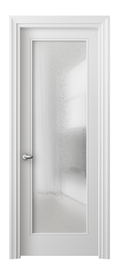 Дверь межкомнатная 8502 МБЛ ЛЕД. Цвет Матовый белоснежный. Материал Гладкая эмаль. Коллекция Esse. Картинка.