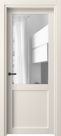 Дверь межкомнатная 2122 ПЭКБ ПРОЗ. Цвет ПЭТ кремово-белый. Материал ПЭТ. Коллекция Neo. Картинка.