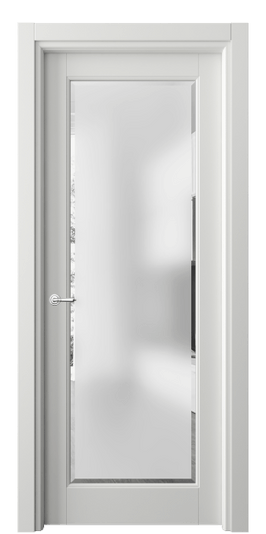 Дверь межкомнатная 6300 МССР САТ-Ф. Цвет Матовый светло-серый. Материал Гладкая эмаль. Коллекция Тоскана Элегантэ. Картинка.
