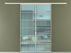 Перегородка Formato вдоль стены 2 створки