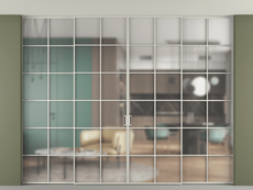 Перегородка Формато внутри проёма скрытое крепление в потолок 4 створки