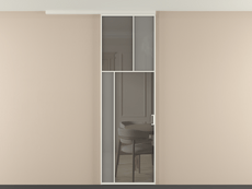 Перегородка Mosaic вдоль стены на потолок одностворчатая