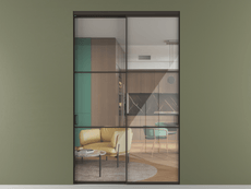 Перегородка Формато внутри проёма 2 створки