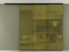 Перегородка Formato вдоль стены на потолок 3 створки с синхронным механизмом