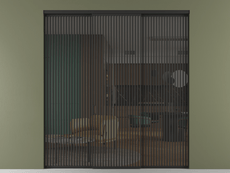 Перегородка Формато внутри проёма 3 створки