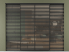 Перегородка Formato внутри проёма 4 створки