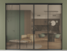 Перегородка Formato внутри проёма 4 створки