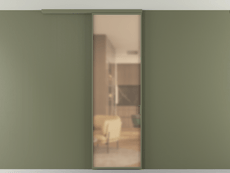 Перегородка Формато вдоль стены на потолок 1 створка