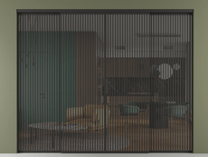 Перегородка Формато внутри проёма 4 створки