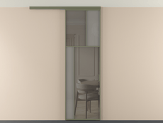 Перегородка Mosaic вдоль стены на потолок одностворчатая