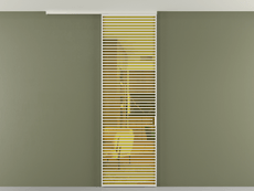 Перегородка Formato вдоль стены на потолок 1 створка