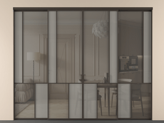 Перегородка Mosaic внутри проёма четырёхстворчатая