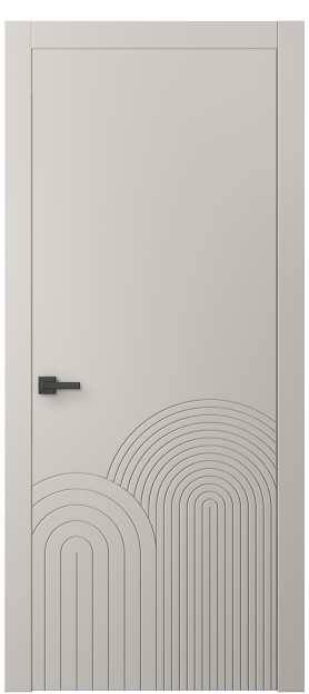 Дверь межкомнатная 8059 МОС. Цвет Матовый облачно-серый. Материал Гладкая эмаль. Коллекция Linea. Картинка.